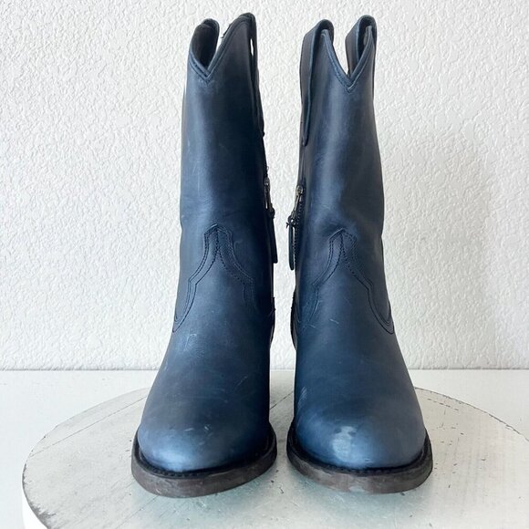 Lane PLAIN JANE Womens Cowboy Midi Boots 5 Blue Western Cowgirl Short Boot - Picture 5 of 13
